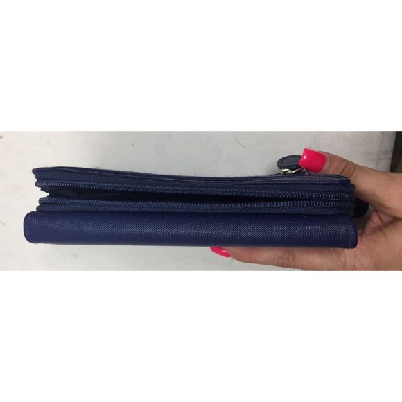 Women's ''Safe Keeper'' Navy Blue Wallet/Clutch - Picture 7 of 10